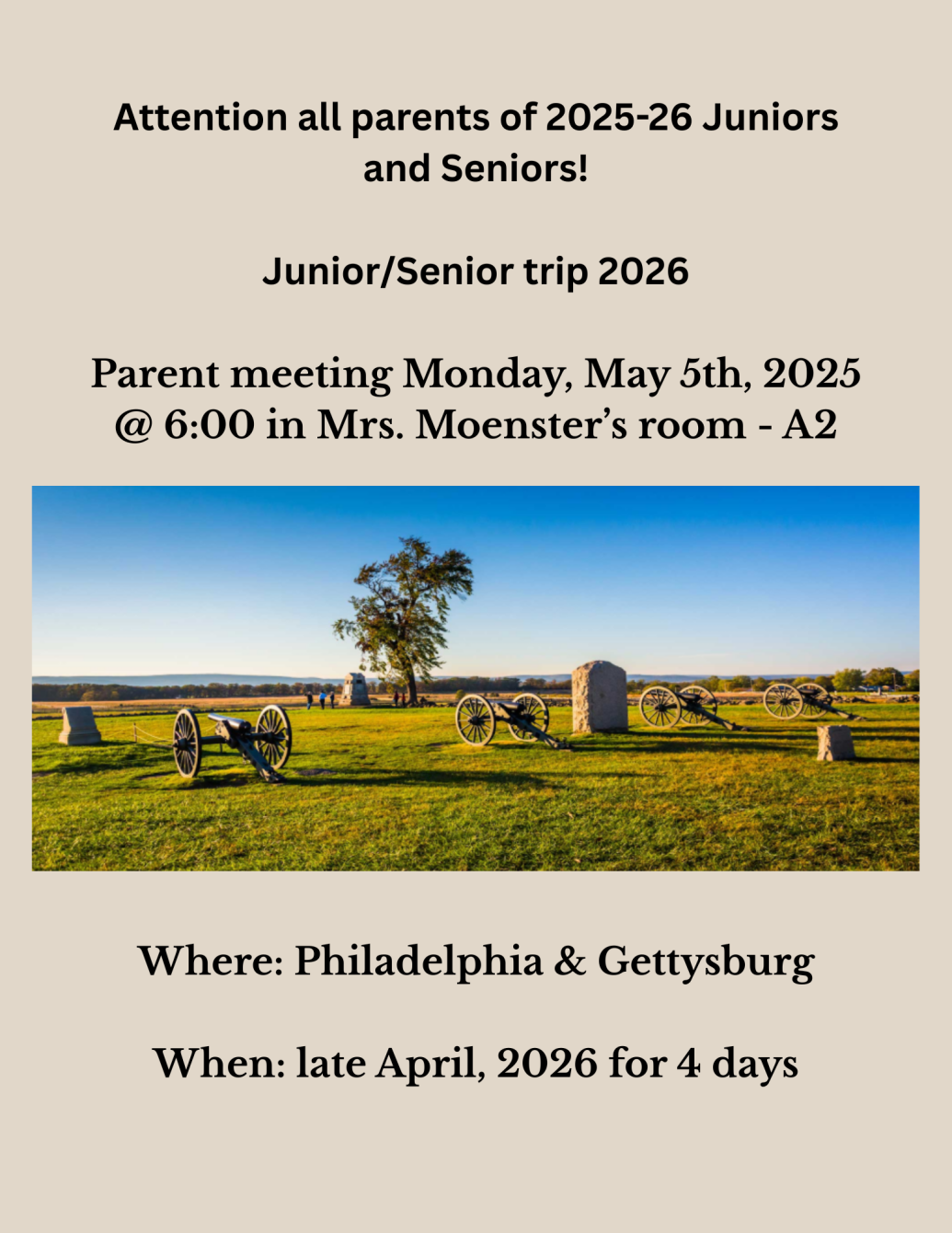 Junior/Senior Trip